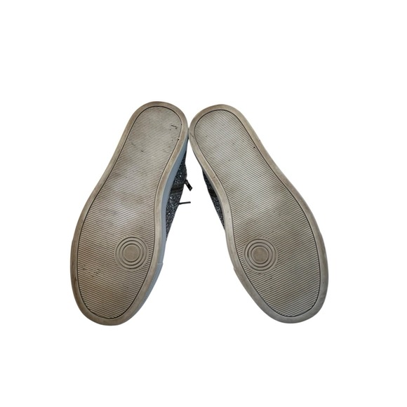 P448 Sneakers Womens 37 (US 6.5)‎ High Top Glitter Snakeskin Lace Skater Grunge - Picture 6 of 8